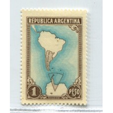 ARGENTINA 1942 GJ 876SG ESTAMPILLA VARIEDAD IMPRESO SOBRE GOMA U$ 100 RARA